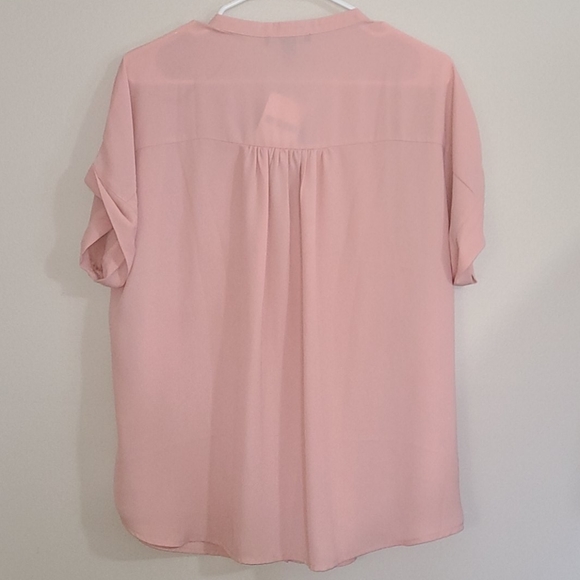 NWT Forever 21 Salmon Blouse Sz L - Picture 2 of 3